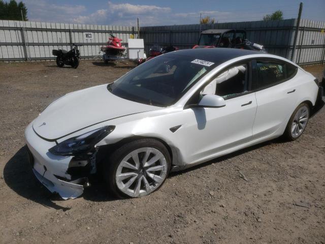 TESLA MODEL 3 2022 with VIN 5YJ3E1EA7NF370876 - Photo from auction