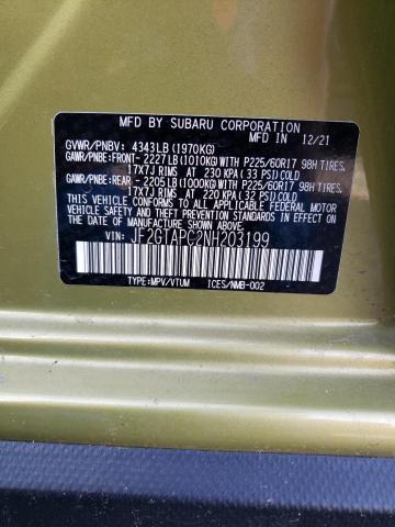 Photo 14 from auction – 2022 SUBARU CROSSTREK with VIN JF2GTAPC2NH203199