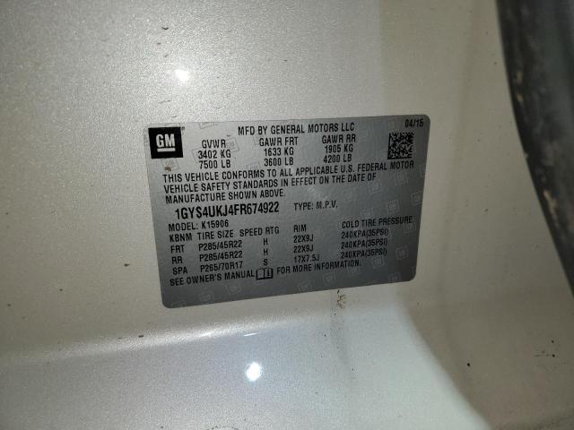 Photo 14 from auction – 2015 CADILLAC ESCALADE E with VIN 1GYS4UKJ4FR674922