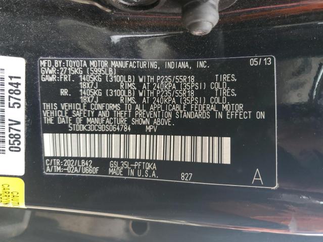 Photo 14 from auction – 2013 TOYOTA SIENNA XLE with VIN 5TDDK3DC9DS064784