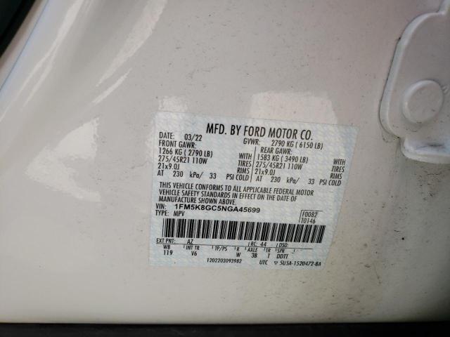 Photo 14 from auction – 2022 FORD EXPLORER S with VIN 1FM5K8GC5NGA45699