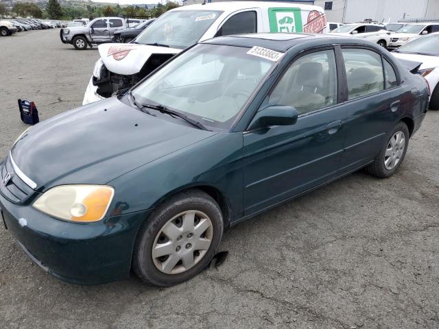 HONDA CIVIC EX 2001 with VIN JHMES267X1S000981 - Photo from auction