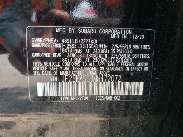 Photo 14 from auction – 2021 SUBARU FORESTER L with VIN JF2SKASC3MH472072