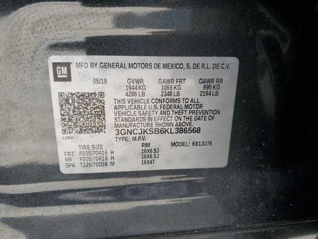 Photo 14 from auction – 2019 CHEVROLET TRAX LS with VIN 3GNCJKSB6KL386568