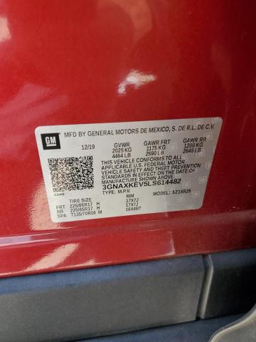 Photo 14 from auction – 2020 CHEVROLET EQUINOX LT with VIN 3GNAXKEV5LS614482