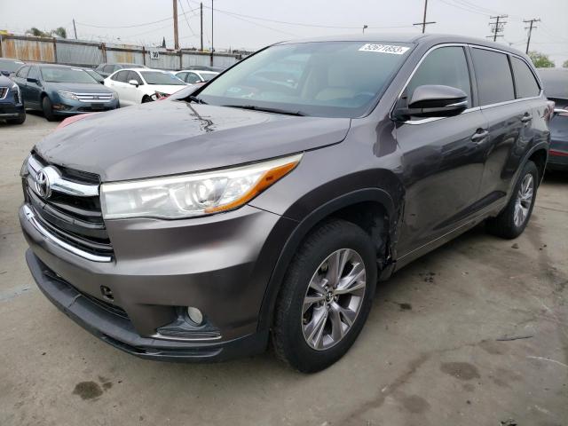 TOYOTA HIGHLANDER 2016 with VIN 5TDZKRFH0GS134761 - Photo from auction