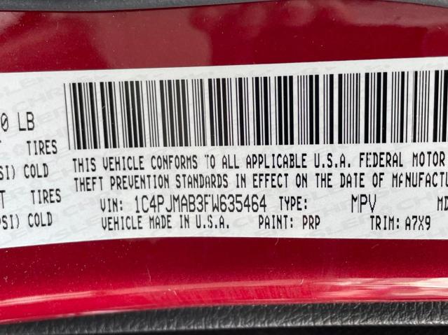 Photo 10 from auction – 2015 JEEP CHEROKEE S with VIN 1C4PJMAB3FW635464