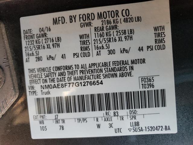 Photo 14 from auction – 2016 FORD TRANSIT CO with VIN NM0AE8F77G1276654