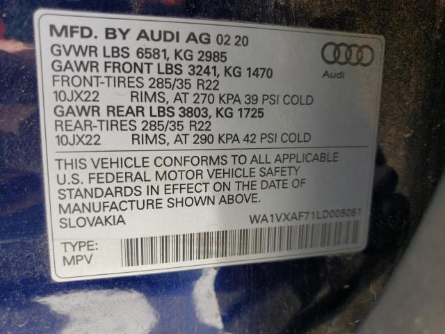 Photo 14 from auction – 2020 AUDI Q7 PRESTIG with VIN WA1VXAF71LD005081