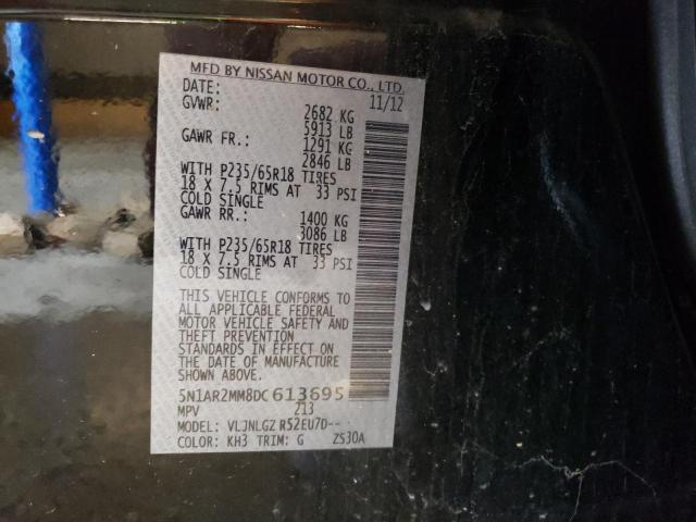 Photo 14 from auction – 2013 NISSAN PATHFINDER with VIN 5N1AR2MM8DC613695