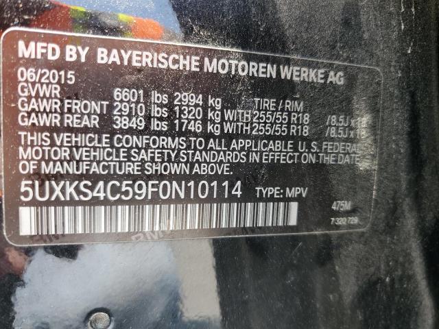 Photo 14 from auction – 2015 BMW X5 XDRIVE3 with VIN 5UXKS4C59F0N10114