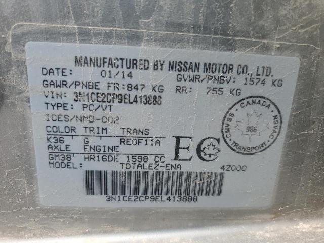 Photo 14 from auction – 2014 NISSAN VERSA NOTE with VIN 3N1CE2CP9EL413888