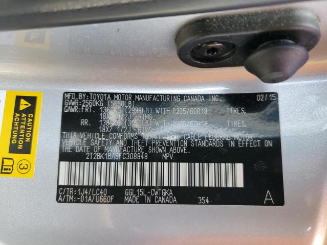 Photo 14 from auction – 2015 LEXUS RX 350 BAS with VIN 2T2BK1BA8FC308848