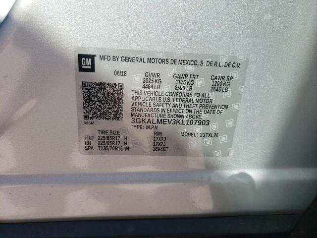 Photo 14 from auction – 2019 GMC TERRAIN SL with VIN 3GKALMEV3KL107903