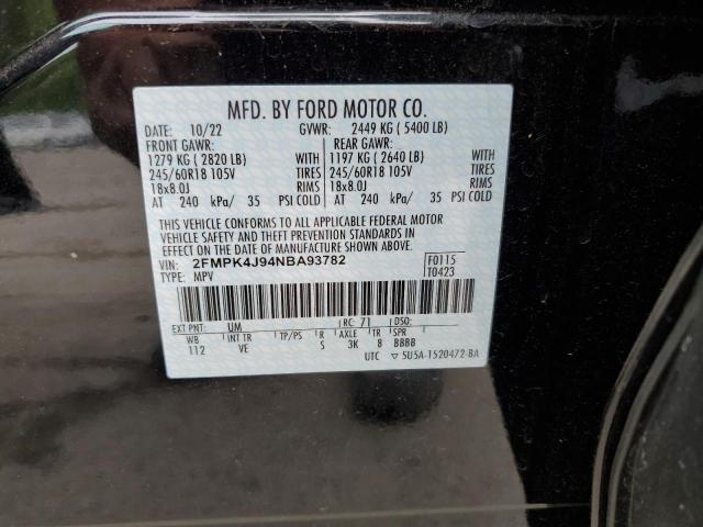 Photo 14 from auction – 2022 FORD EDGE SEL with VIN 2FMPK4J94NBA93782