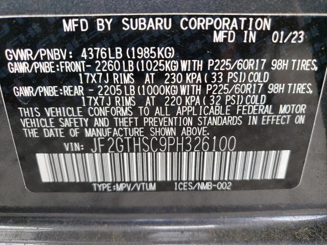Фото 14 с аукциона – 2023 SUBARU CROSSTREK с VIN JF2GTHSC9PH326100