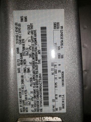 Photo 14 from auction – 2013 FORD ESCAPE SE with VIN 1FMCU9GX8DUC75263