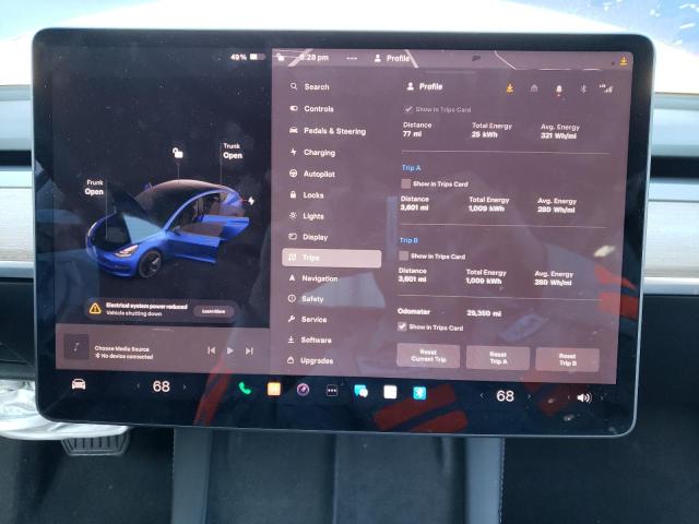 Photo 9 from auction – 2022 TESLA MODEL 3 with VIN 5YJ3E1EA6NF189316