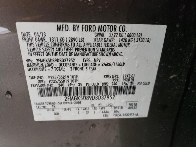 Photo 14 from auction – 2013 FORD FLEX LIMIT with VIN 2FMGK5D89DBD37952