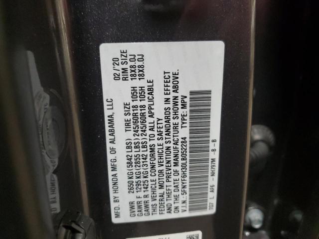 Photo 14 from auction – 2020 HONDA PILOT EX with VIN 5FNYF6H30LB052284