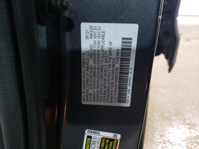 Photo 14 from auction – 2022 HONDA ODYSSEY EX with VIN 5FNRL6H75NB036780