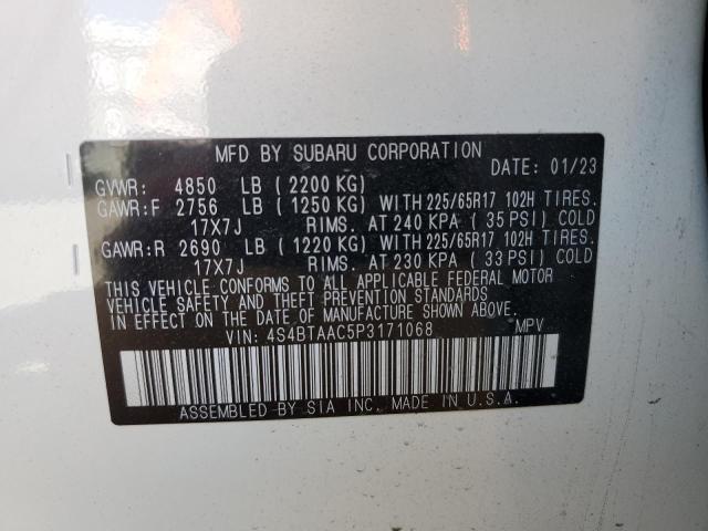 Photo 14 from auction – 2023 SUBARU OUTBACK with VIN 4S4BTAAC5P3171068