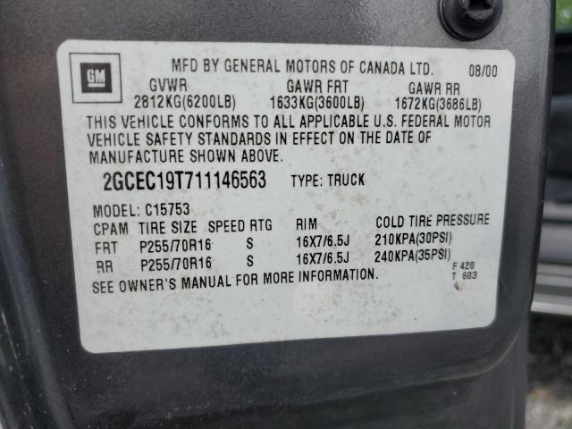 Photo 14 from auction – 2001 CHEVROLET SILVERADO with VIN 2GCEC19T711146563