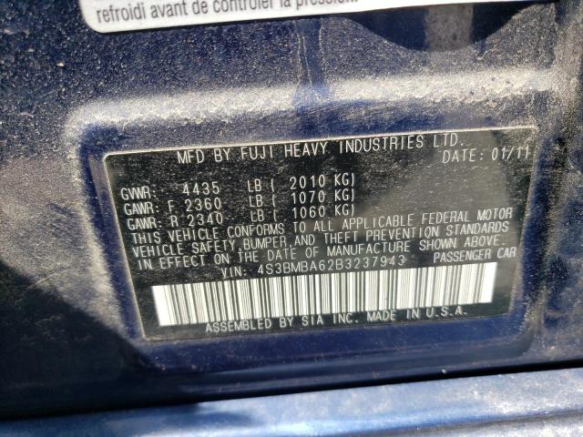 Photo 14 from auction – 2011 SUBARU LEGACY 2.5 with VIN 4S3BMBA62B3237943