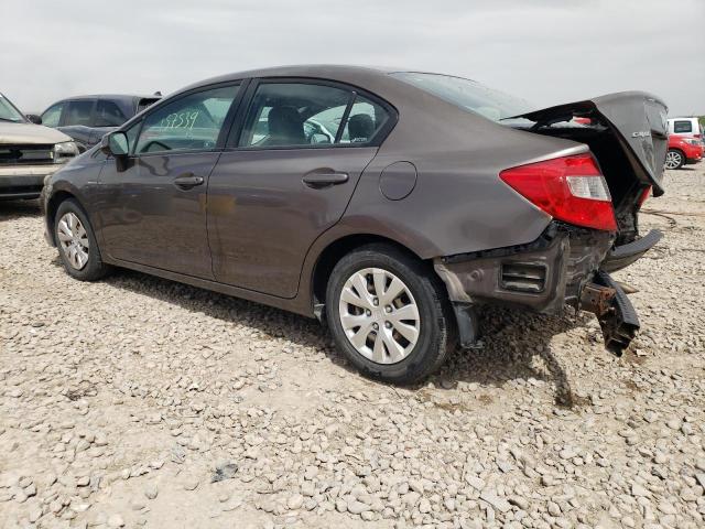 Photo 2 from auction – 2012 HONDA CIVIC LX with VIN 2HGFB2F53CH592191
