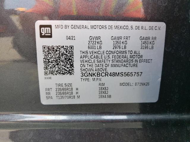 Photo 14 from auction – 2021 CHEVROLET BLAZER 2LT with VIN 3GNKBCR48MS565757
