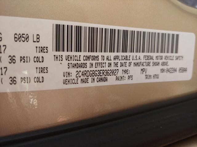 Photo 10 from auction – 2014 DODGE GRAND CARA with VIN 2C4RDGBG3ER362027