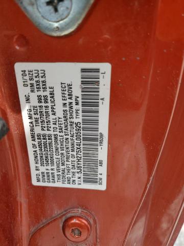 Photo 14 from auction – 2004 HONDA ELEMENT EX with VIN 5J6YH275X4L005925