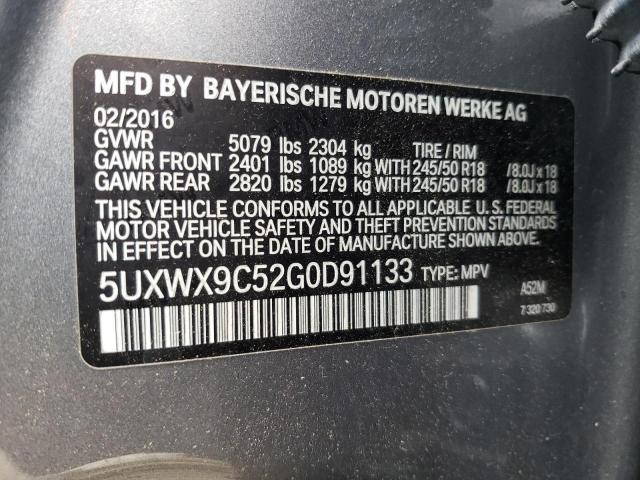 Photo 14 from auction – 2016 BMW X3 XDRIVE2 with VIN 5UXWX9C52G0D91133