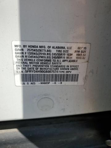 Photo 14 from auction – 2016 ACURA MDX with VIN 5FRYD4H90GB007574