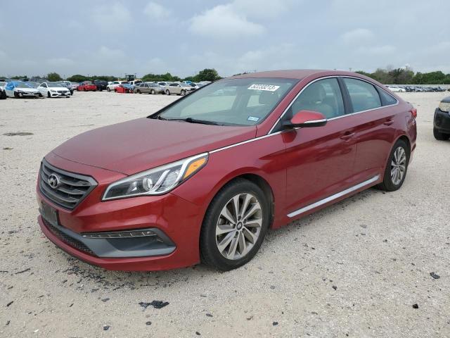 HYUNDAI SONATA SPO 2016 with VIN 5NPE34AF6GH419393 - Photo from auction