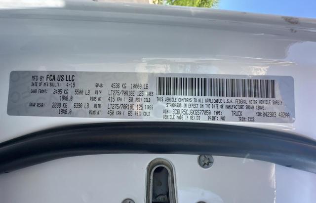 Photo 10 from auction – 2019 RAM 2500 TRADE with VIN 3C6UR5CJ6KG577050