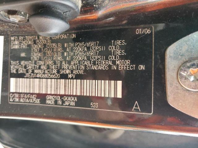 Photo 14 from auction – 2006 TOYOTA 4RUNNER SR with VIN JTEZU14R068056620