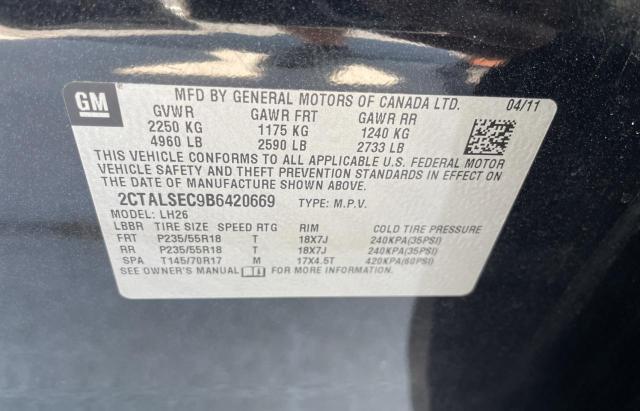Photo 10 from auction – 2011 GMC TERRAIN SL with VIN 2CTALSEC9B6420669