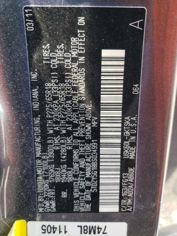Photo 14 from auction – 2011 TOYOTA SEQUOIA SR with VIN 5TDZY5G18BS034991