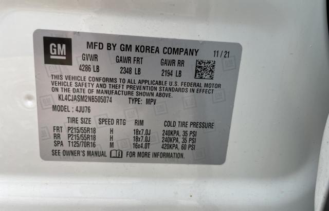 Photo 10 from auction – 2022 BUICK ENCORE PRE with VIN KL4CJASM2NB505074