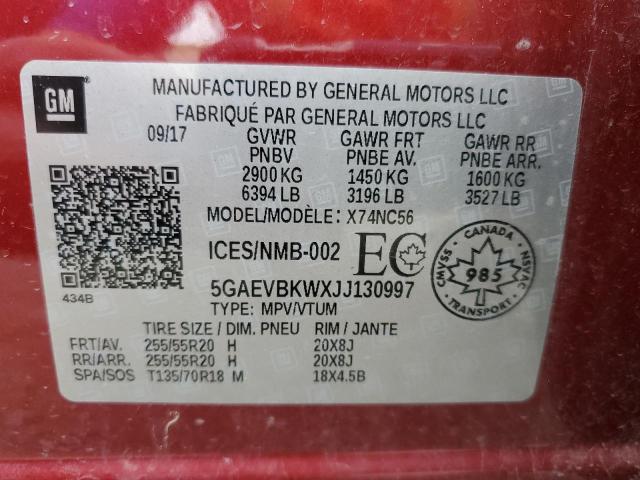 Photo 14 from auction – 2018 BUICK ENCLAVE PR with VIN 5GAEVBKWXJJ130997
