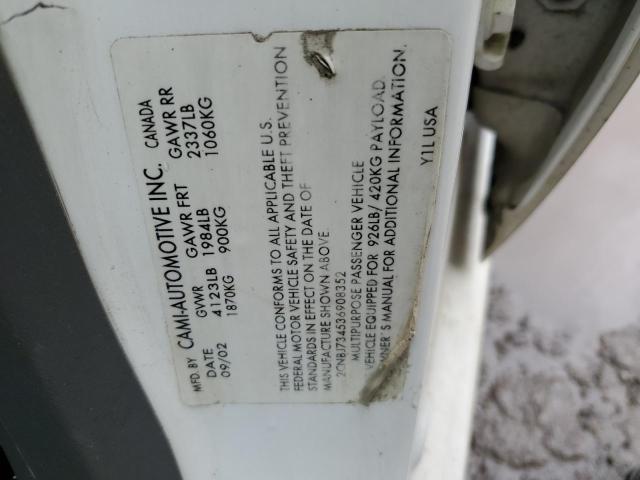 Photo 14 from auction – 2003 CHEVROLET TRACKER ZR with VIN 2CNBJ734536908352