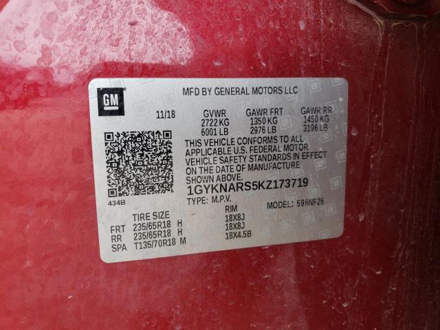 Photo 14 from auction – 2019 CADILLAC XT5 with VIN 1GYKNARS5KZ173719