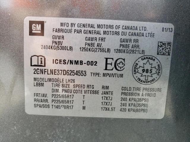 Photo 14 from auction – 2013 CHEVROLET EQUINOX LT with VIN 2GNFLNE37D6254553