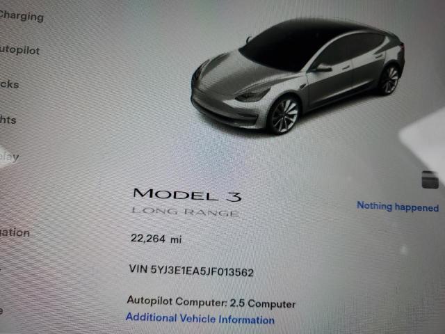 Photo 9 from auction – 2018 TESLA MODEL 3 with VIN 5YJ3E1EA5JF013562
