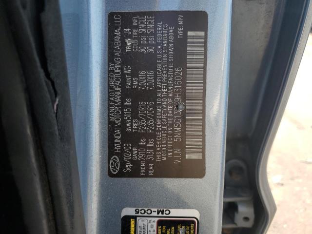 Photo 14 from auction – 2009 HYUNDAI SANTA FE G with VIN 5NMSG13DX9H316026