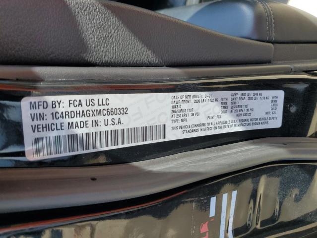 Photo 14 from auction – 2021 DODGE DURANGO SX with VIN 1C4RDHAGXMC660332
