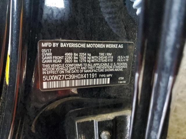 Photo 14 from auction – 2017 BMW X3 SDRIVE2 with VIN 5UXWZ7C39H0X41191