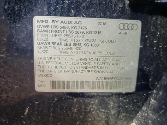 Photo 14 from auction – 2018 AUDI Q5 PREMIUM with VIN WA1BNAFY7J2215680