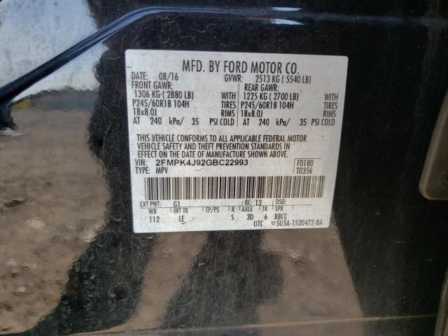 Photo 14 from auction – 2016 FORD EDGE SEL with VIN 2FMPK4J92GBC22993